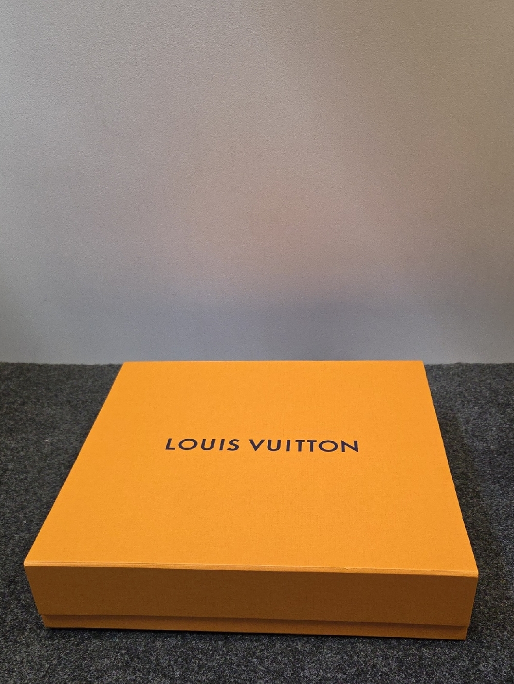 Authentic Louis Vuitton Orange Logo Presentation Magnetic Box